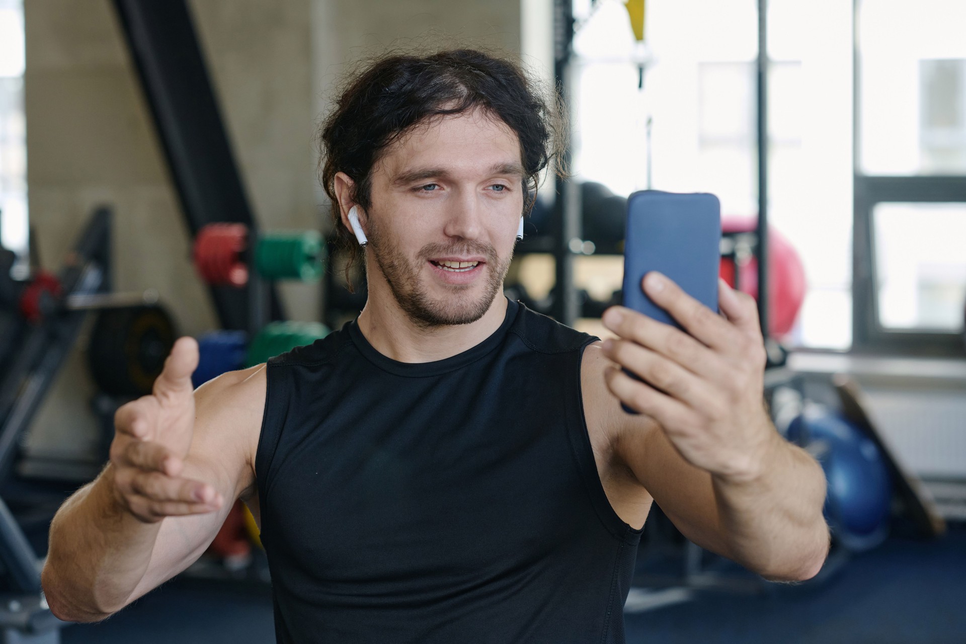 Sport Blogger Making Video